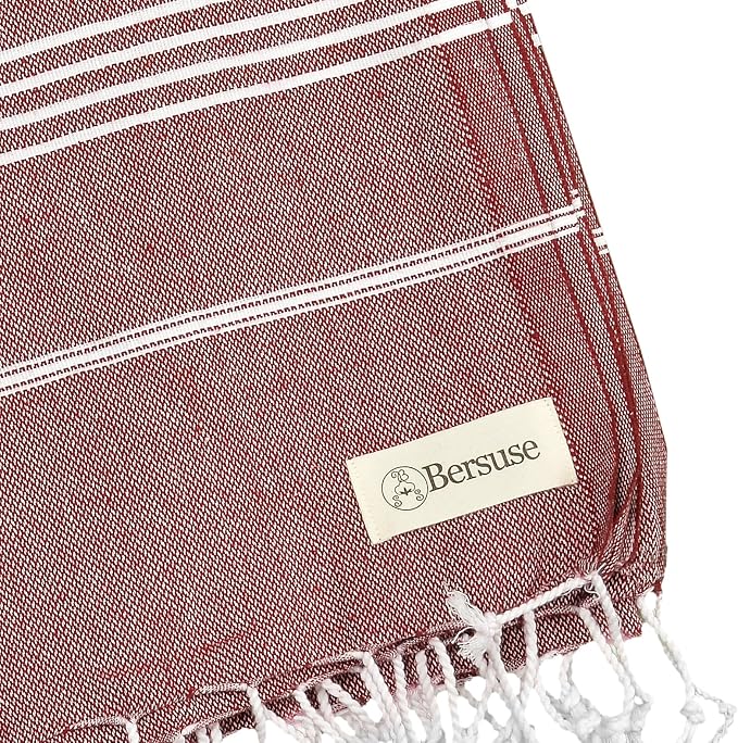 Bersuse Towels Anatolia XL Beach Blanket Throw Blanket Turkish Towel 100% - Image 6