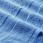 White Classic Wealuxe Light Blue Bath Towels 24x50 Inch, Cotton Towel Set - Image 8