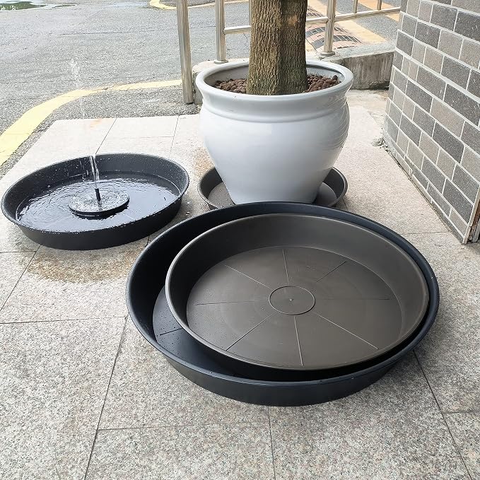 2 Pack of 20 22 inch Plant Saucer, 3.6" Depth Tray, Large Deep Heavy Duty - Image 3