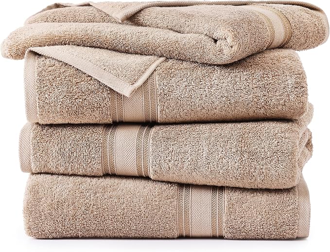 LANE LINEN 100% Cotton Bath Sheets Set of 4 - Image 2