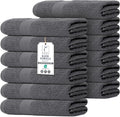 Commercial Bulk Pack of 12 Large Bath Towels – 100% Cotton Terry 24" x 50" – by TEXCRAFT