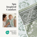 Modern Threads Floral Trail 6-Piece 100% Cotton Towel Set – Reversible Yarn - Image 4