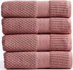 NY Loft 100% Cotton Bath Towel 4 Pack | Super Soft & Absorbent Quick-Dry Bath by NYLoft