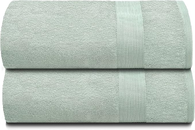 Belizzi Home Premium Cotton Oversized 2 Pack Bath Sheet 35x70-100% Pure Cotton by Unknown