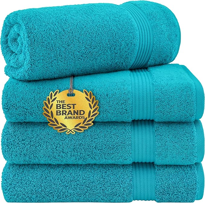 Cotton Paradise 4 Piece Turkish Bath Towels by UNITEDHOMETEXTILE