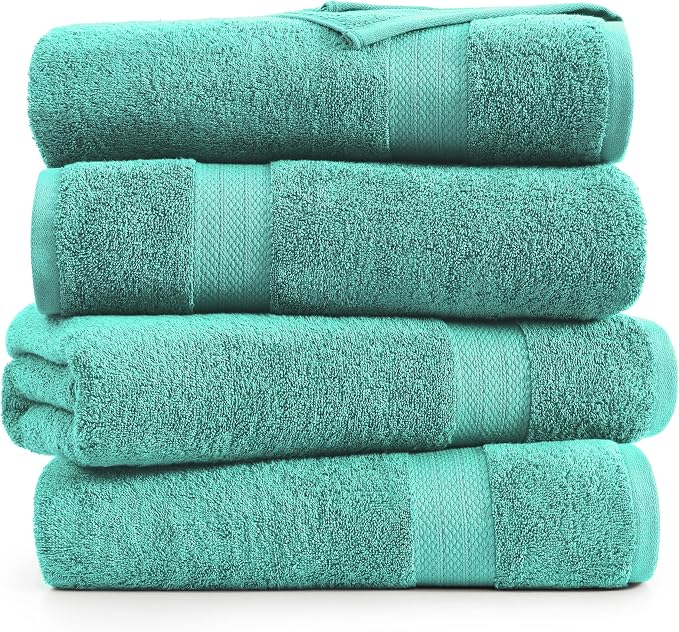 LANE LINEN 100% Cotton Premium Bath Sheets Set of 4 - Image 2