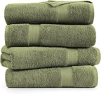 LANE LINEN 100% Mercerized Cotton Bath Sheet Set of 4 - Image 2