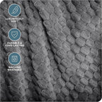 Bare Home Textured Fleece Blanket - Image 3