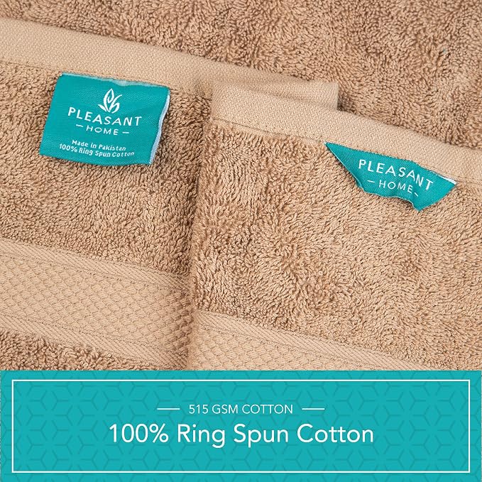 Pleasant Home Bath Towels Set of 6 100% Cotton, 515 GSM | Lightweight, Soft & - Image 4