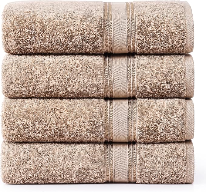 LANE LINEN 100% Cotton Bath Sheets Set of 4 by LaneLinen