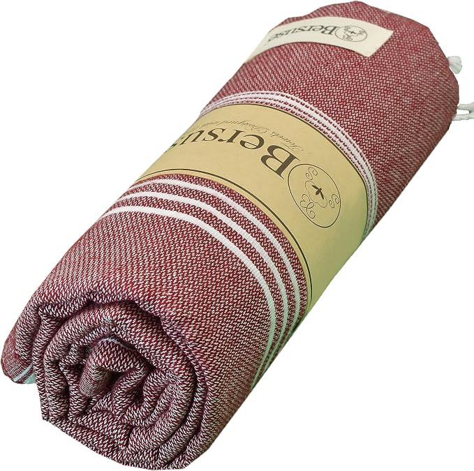 Bersuse Towels Anatolia XL Beach Blanket Throw Blanket Turkish Towel 100% - Image 2
