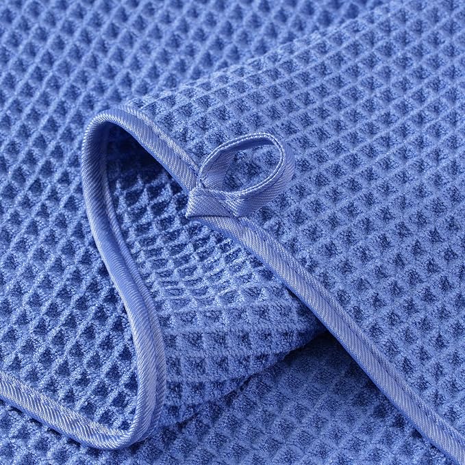 Microfiber Waffle Bath Towels, 4 Pieces, Fast Drying, Lint Free 430 GSM - Image 3