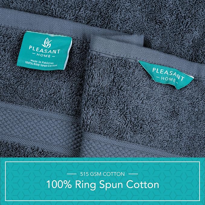 Pleasant Home Bath Towels Set of 6 100% Cotton, 515 GSM | Lightweight, Soft & - Image 4