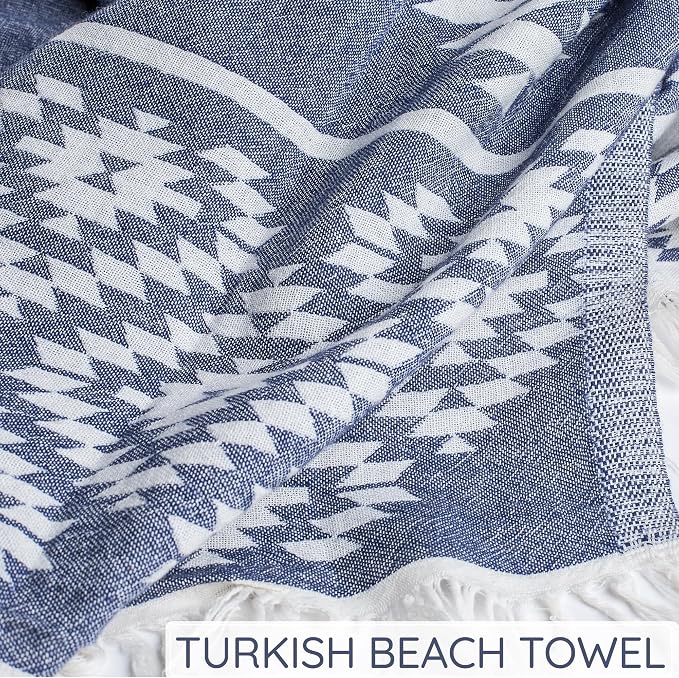 Premium Turkish Beach Towel – 100% Cotton, Quick Dry, Sand Free, Oversized Pool - Image 8