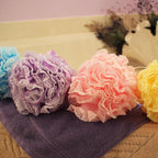 Loofah-Bath-Sponge Lace-Mesh-Set // 2-Scrubs-in-1 by Shower Bouquet/Large Full - Image 8