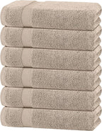 White Classic Wealuxe Taupe Bath Towels 24x50 Inch, Cotton Towel Set by WhiteClassic