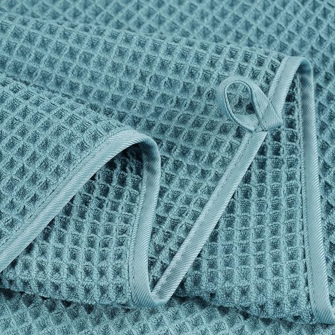 POLYTE 430 GSM Microfiber Quick Dry Lint Free Oversize Bath Towel Set, 6 Piece - Image 4