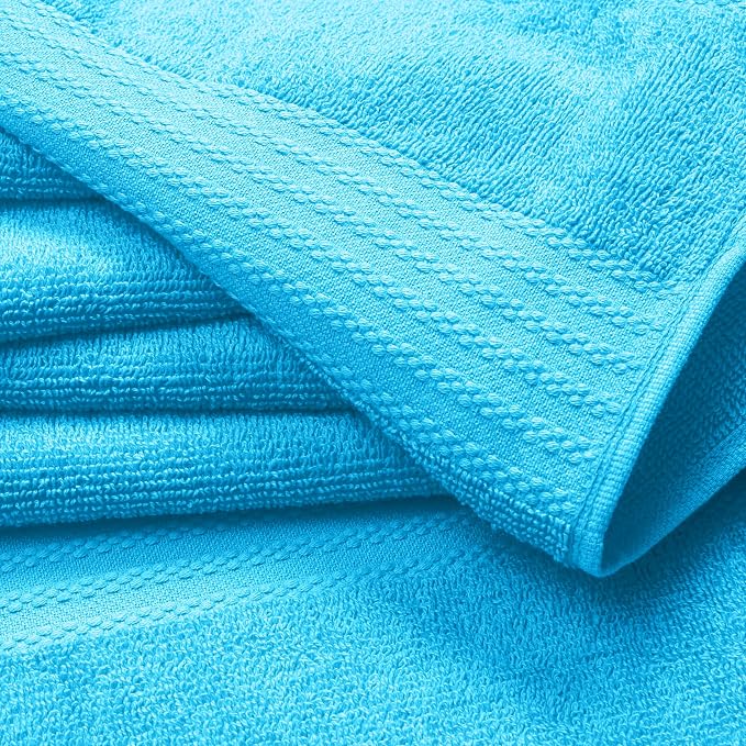 GLAMBURG Premium Cotton Oversized 2 Pack Bath Sheet 35x70-100% Pure Cotton - Image 2