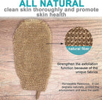 4 Pack 100% Natural Exfoliating Hemp Glove Mitt Mitten - Image 2