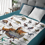 Dinosaur Blanket Flannel Fleece Blanket Throw Couch Microfiber Soft Cozy - Image 3