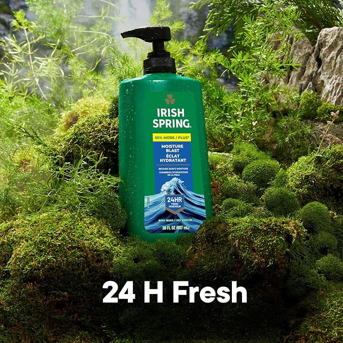 Irish Spring Mens Body Wash, Moisture Blast Body Wash - Image 2