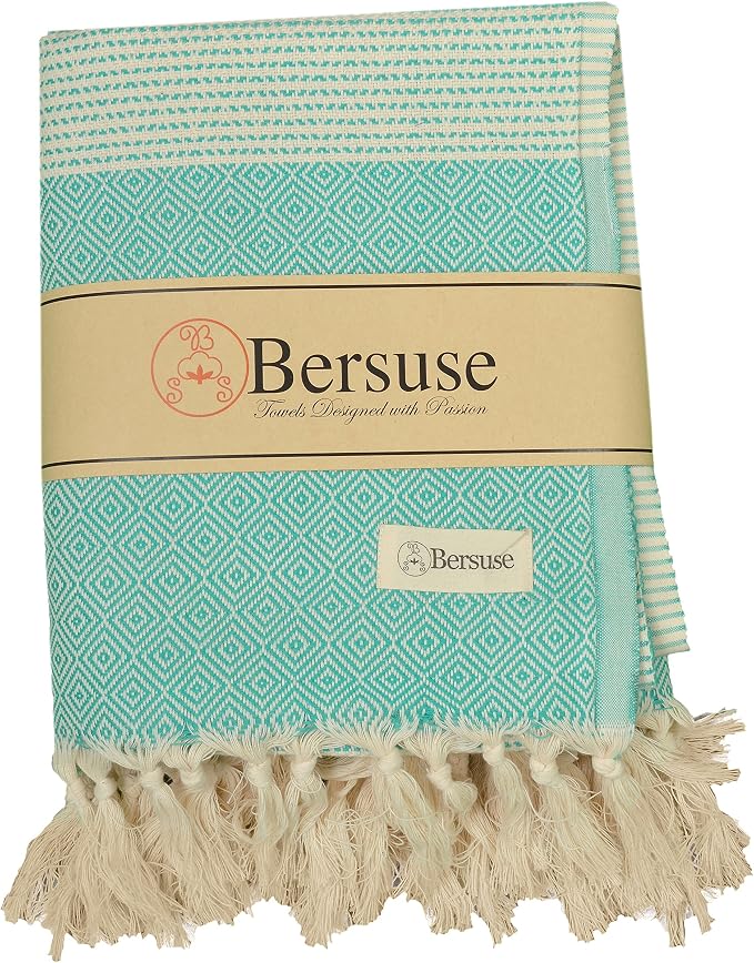 Bersuse 100% Cotton Hierapolis XL Throw Blanket by Bersuse