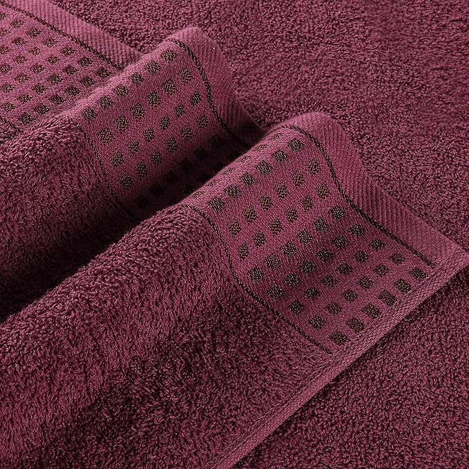 GLAMBURG 100% Cotton Ultra Soft 6 Pack Towel Set, Contains 2 Bath Towels 28x55 - Image 2