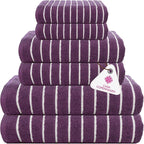 CASA COPENHAGEN Ecstatic 6Pcs 100% Egyptian Cotton Large Designer Towels Gift by CASACOPENHAGEN