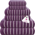 CASA COPENHAGEN Ecstatic 6 Pieces Towel Set- Dark Purple, 600 GSM 2 Bath Towel by CASACOPENHAGEN