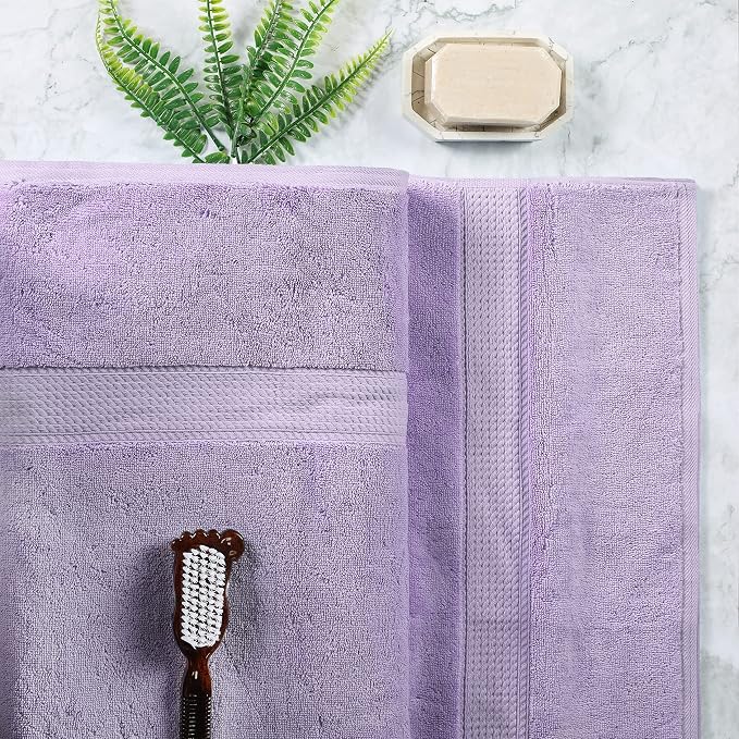 SUPERIOR Egyptian Cotton Pile Bath Sheet Set of 2, Ultra Soft Luxury Towels - Image 6