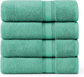 LANE LINEN Large Teal Cotton Bath Sheets, 4 Piece Set, Quick Dry, Super Soft by LaneLinen
