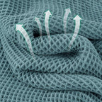 MICROFI Microfiber Waffle Bath Towels, 4 Pieces, Fast Drying, Lint Free 430 GSM - Image 2
