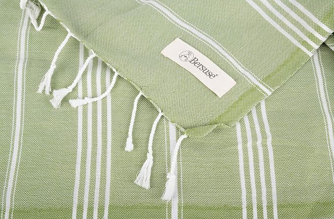 Bersuse Towels Anatolia XL Beach Blanket Throw Blanket Turkish Towel 100% - Image 7