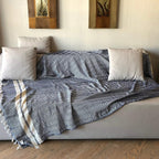 Bersuse 100% Cotton Herringbone XL Throw Blanket - Image 5