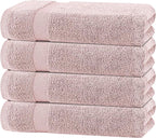 White Classic Pink Bath Towels 27x54 Inch, Cotton Towel Set by WhiteClassic
