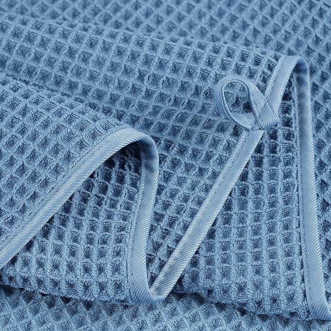 POLYTE 430 GSM Microfiber Quick Dry Lint Free Oversize Bath Towel Set, 6 Piece - Image 4