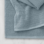 Welhome James 100% Cotton Textured Stripe Towel Set - Image 4