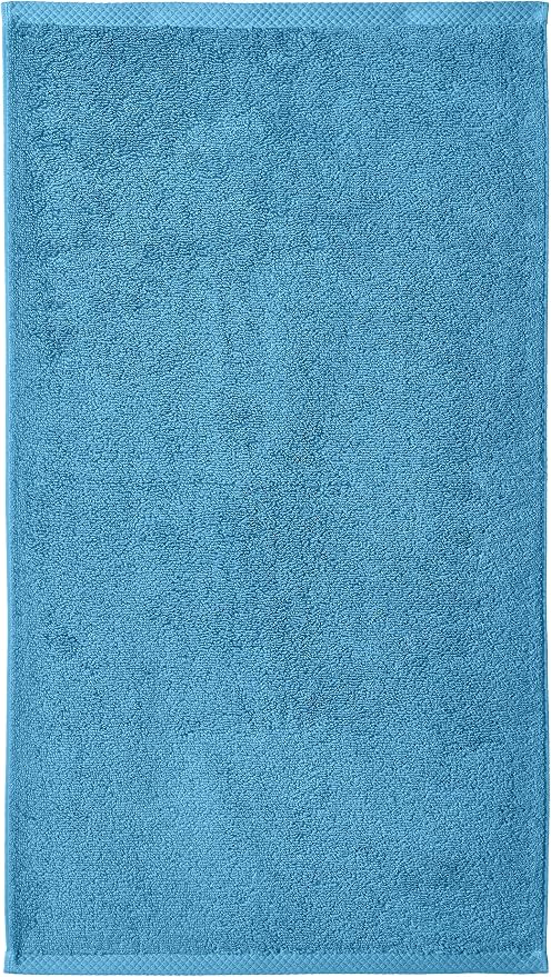 Amazon Basics 8-Pack Lightweight Quick-Dry Hand Towels, 100% Cotton, Lake Blue - Image 5