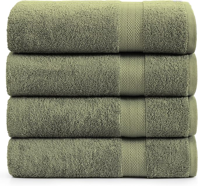 LANE LINEN 4 PCs Bath Towels Set by LaneLinen