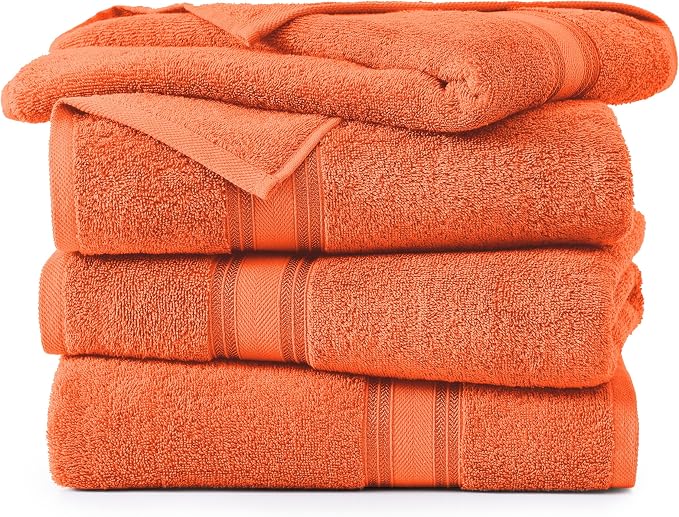 Lane Linen 100% Cotton 4 Pack Bath Towels - Image 2