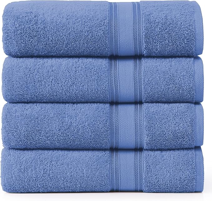 LANE LINEN 100% Cotton 4 Pack Bath Sheets by LaneLinen