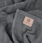 White Classic Wealuxe Grey Bath Towels Set of 4, Cotton Body Towel - Image 4