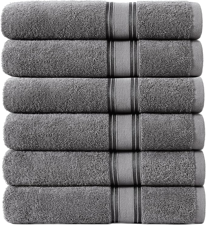 LANE LINEN Luxury Bath Towels Set of 6 by LaneLinen